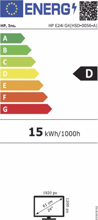 Energy Label HP E24i G4 (1920 x 1200 pixels, 24")