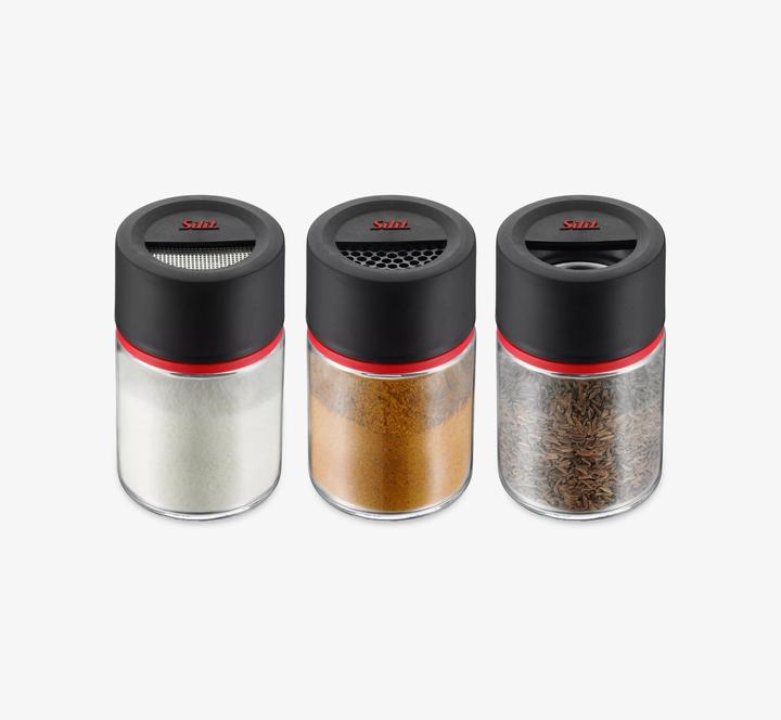 Produktbild Silit Gewürzstreuer Set 3tlg Gewürzdose Gewürzstreuer Gewürzglas 100ml Glas Storio (Kräuter)