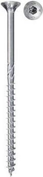 Actual product image Fischer Wood screws TORX 6.0x100, white galvanized, 100 pcs. (100 Screws per piece)