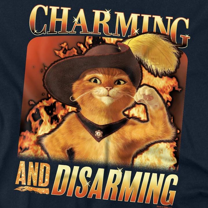 Actual product image Shrek Mens Puss In Boots Bootleg T-Shirt (3XL)