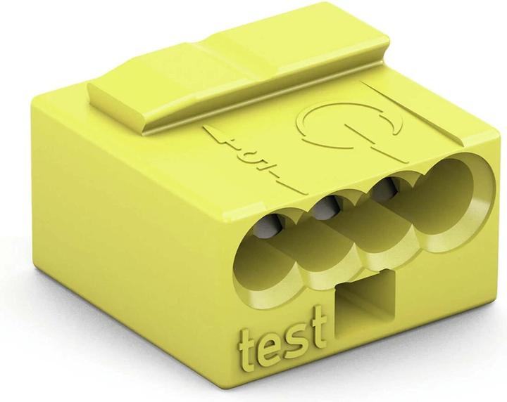 Image du produit Wago Borne à fiche Micro-Wago quadruple jaune