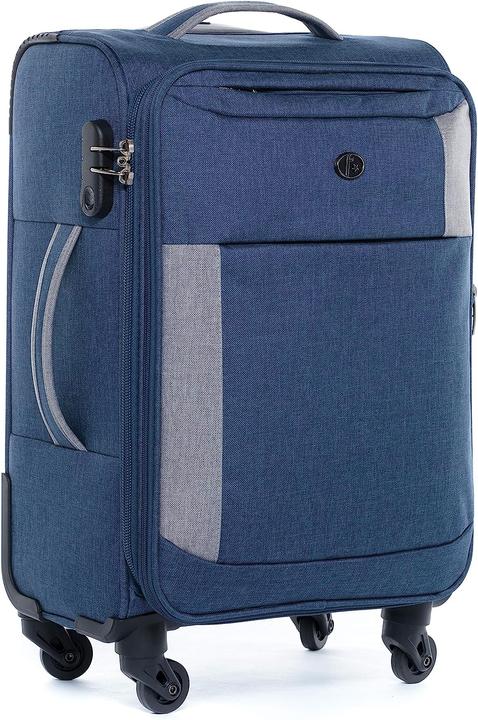 Actual product image Fergé Light Blue and Grey Set of 3 (110 l, Hand luggage (up to 50 litres), L (90 - 115l), XL (from 140l))
