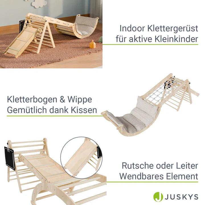 Immagine prodotto Juskys Kletterdreieck Movario Vielseitiges Indoor-Klettergerüst