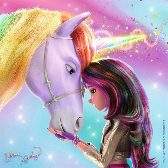 Actual product image Unicorn Academy Children's puzzle - 12004163 - puzzle for children aged 5 and over, with 3x49 (49 pieces)