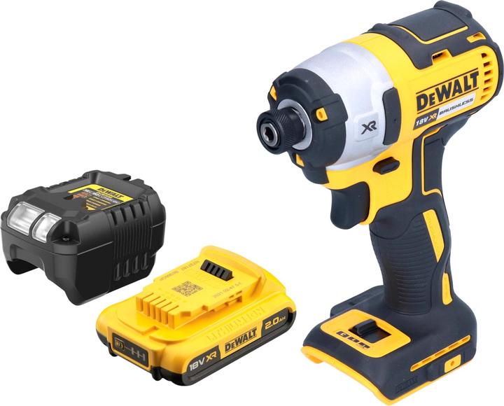 Produktbild DeWalt DCF 887 D1 Akku Schlagschrauber 18 V 205 Nm 1/4" Brushless + 1x Akku 2,0 Ah + Ladegerät (Batteriebetrieb)