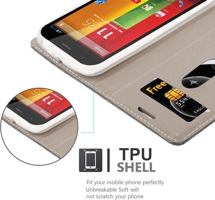 Actual product image Cadorabo Book Jeans Optics Cover (Motorola Moto G2 (2nd Gen))
