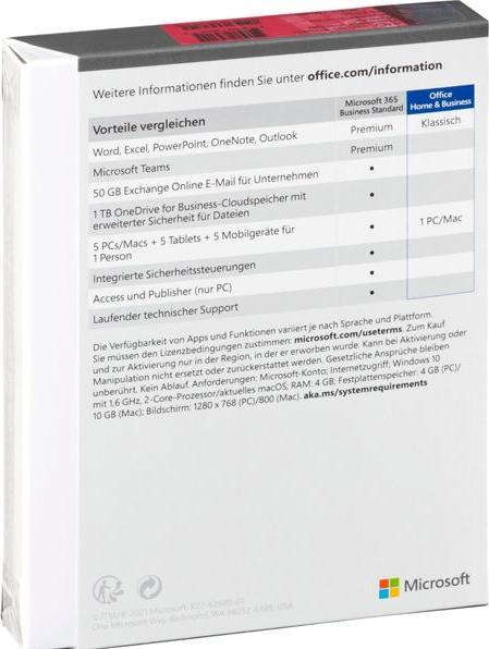 Actual product image Microsoft Office Home & Business 2021 (1 User, unlimited)