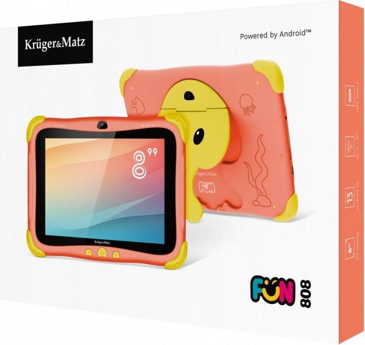 Produktbild Krüger&Matz PC Tab for kids Kruger & Matz FUN 808 red (8", 32 GB, Gelb, Rot)