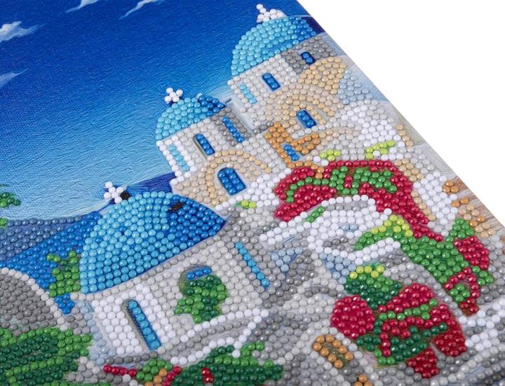 Produktbild Craft Buddy Blaues Haus Aussicht, 30x30cm Crystal Art Kit