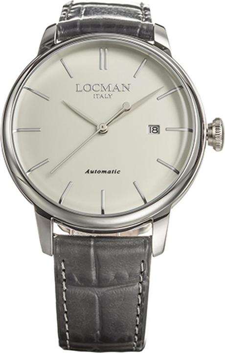 Locman Italy Herrenuhr 1960 Automatik grau Ref. 0255 (Analoguhr, 42 mm)