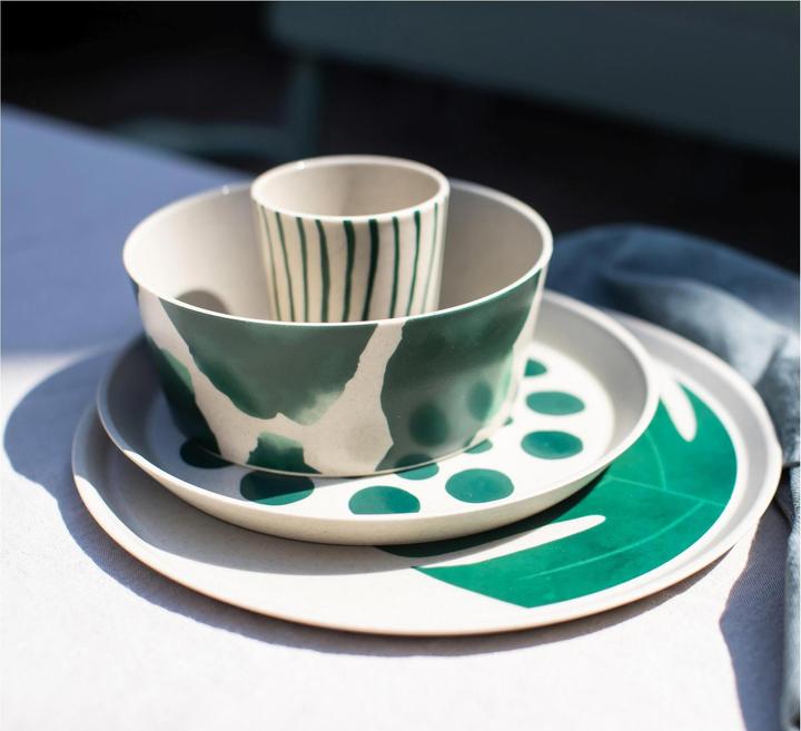 Produktbild Koziol Frühstücks- & Dessertteller Connect Monstera 4 Stück (4 x, 20.50 cm)