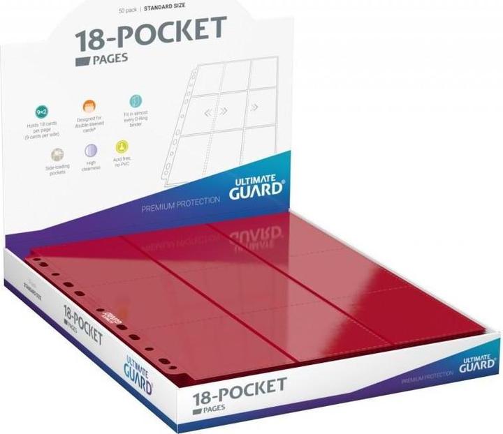 Actual product image Ultimate Guard UGD010485 - 18-Pocket Side-Loading Pages (50), red