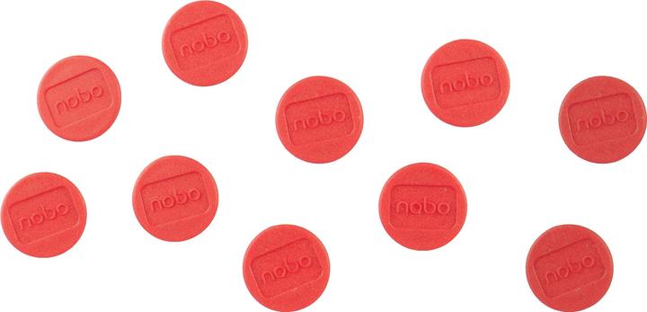 Image du produit Nobo Aimant rond 13mm 1915286 rouge 10 pièces (10 x)