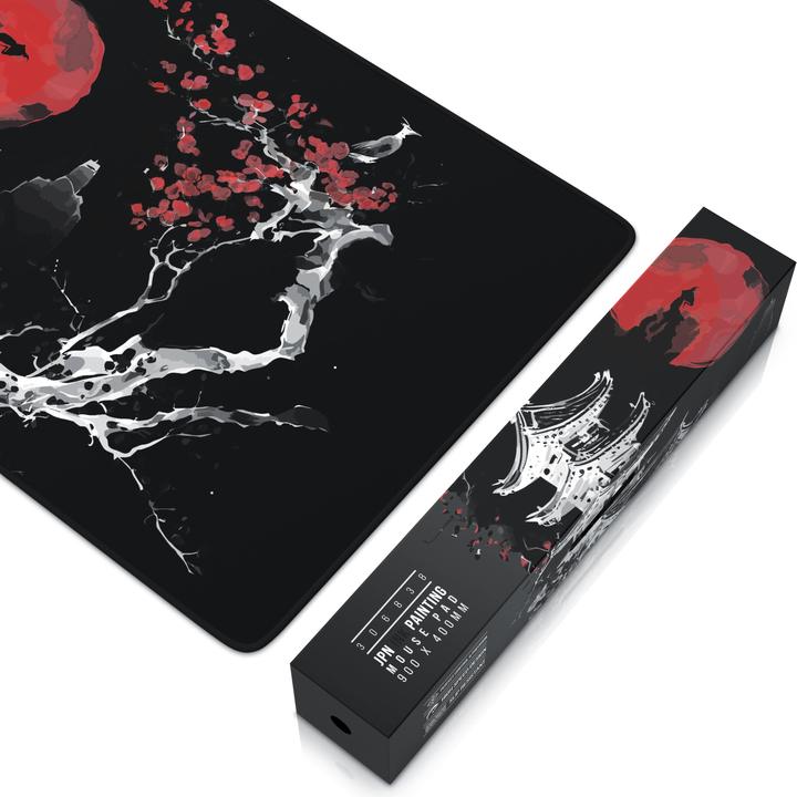 Image du produit Titanwolf Gaming Mauspad, 900 x 400mm XXL Speed Gaming Mausmatte, Mousepad Extragrosse Fläche, Japan Ink Black (XXL)