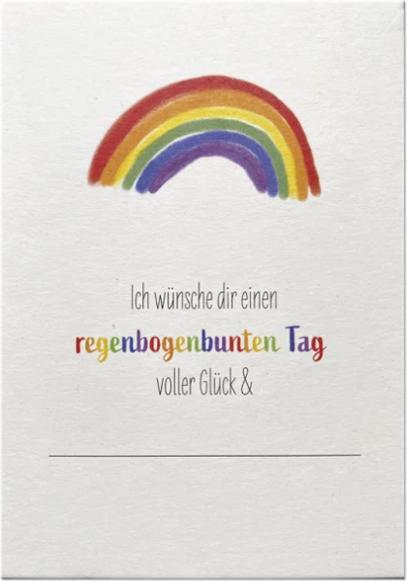 Immagine prodotto Keitcards Cartolina Ti auguro una giornata color arcobaleno piena di felicità e...