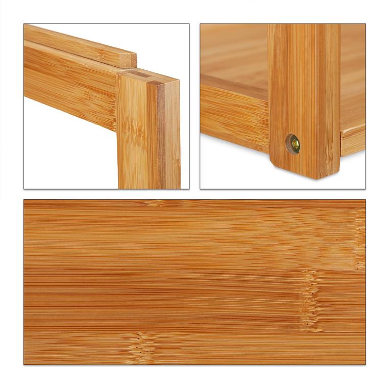 Actual product image Relaxdays Stacking Bamboo Shelf (60 x 30 x 30 cm)