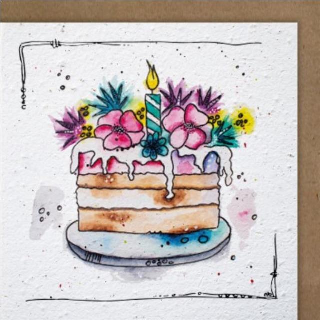 Image du produit Hervorragend Grusskarte Torte - Growing-Paper Card (1 pcs)