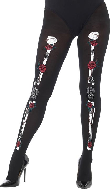 Smiffys Day of the Dead Strumpfhosen (One Size)