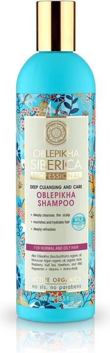 Image du produit Natura Siberica Siberica Professional - Oblepikha Shampooing Shampooing à l'argousier pour cheveux normaux et gras (400 ml, Shampoing liquide)