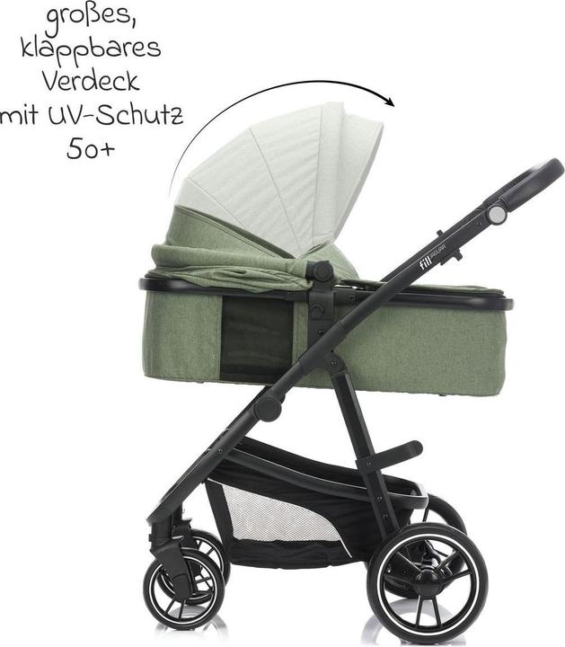 Produktbild Fillikid Kinderwagen 3 in 1 3-1 Kombi-Kinderwagen-Set Fill Jaguar mit