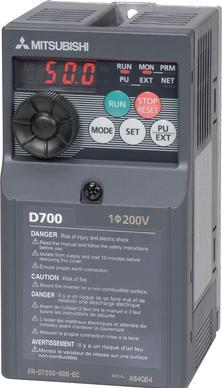 Actual product image Mitsubishi Frequency converter 0.4kW 1-phase