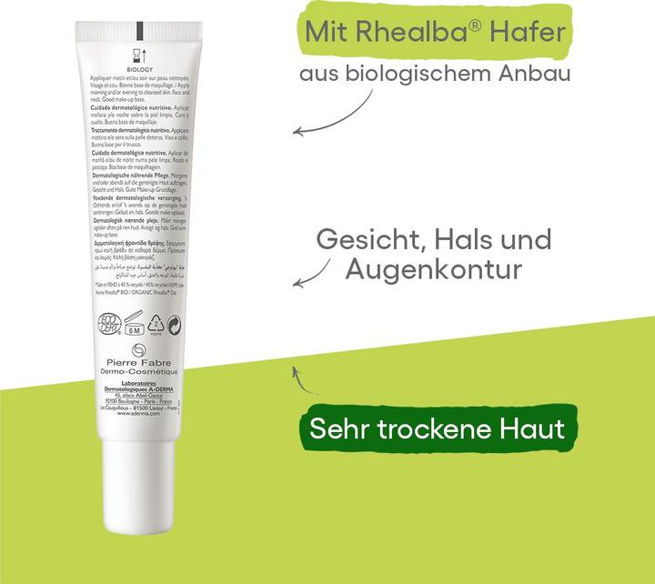 Image du produit A-Derma BIOLOGY Crème nutritif crème (40 ml, Crème 24h)