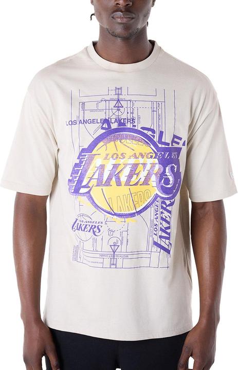 Produktbild New Era NBA Shirt - GRAPHIC Los Angeles Lakers stone - L (L)