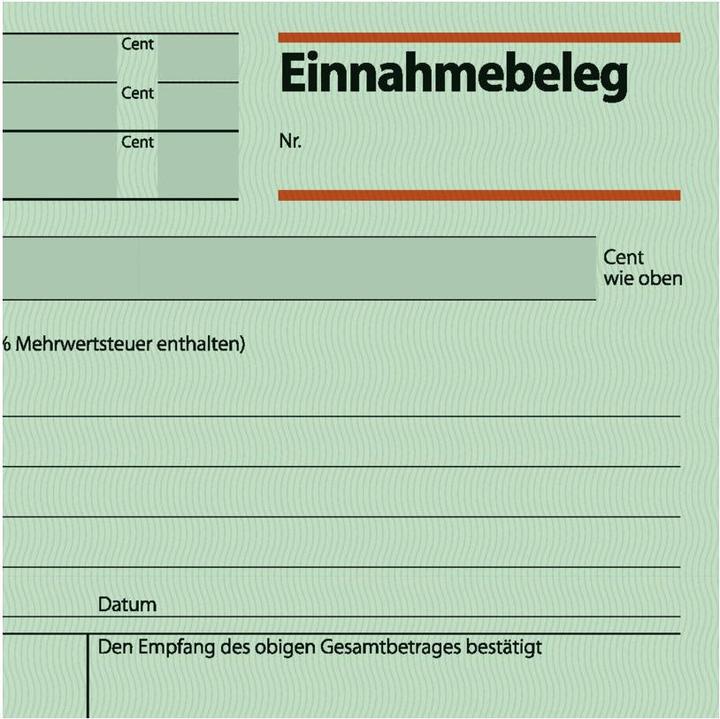 Actual product image Sigel Receipt form Paper size: DIN A6 landscape Grammage: 60 g/m² (50 x)