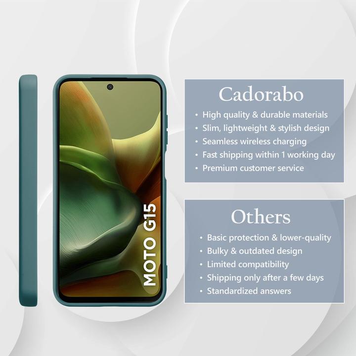 Actual product image Cadorabo Case for Motorola Moto G15 TPU Liquid Silicone Cover (Motorola Moto C)