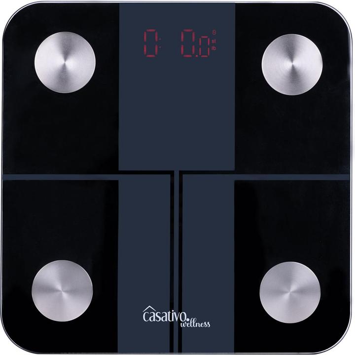 Image du produit Casativo Balance d'analyse corporelle 14in1 en verre avec Bluetooth, application et reconnaissance de (180 kg)