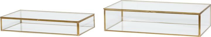 Hübsch Glasbox (36 x 21 x 9 cm, 32 x 17 x 6 cm)