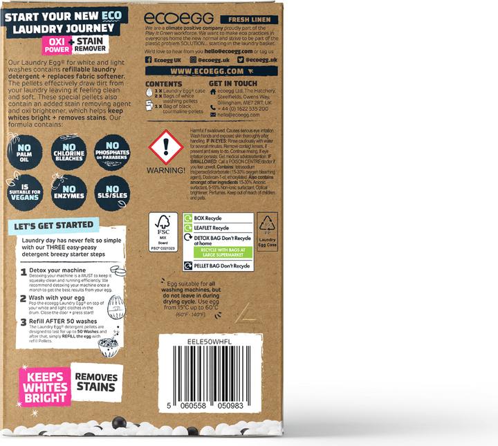 Image du produit Ecoegg L'oeuf pour le linge blanc - Spring Blossom (50 Cycles de lavage, Solide)