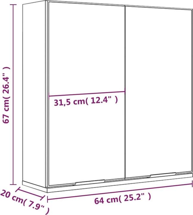 Immagine prodotto VidaXL Dimosthenis (64 x 20 x 67 cm)