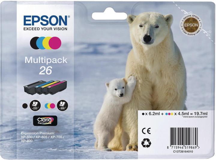 Produktbild Epson Multipack 26 Claria Premium (M, BK, C, Y)
