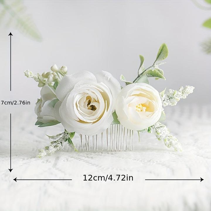 Immagine prodotto Activity Board 1 Stück Handgefertigter Blumen-Haarkamm, Hochzeits-, Party- und Alltags-Accessoire - Metall und (1 pz.)