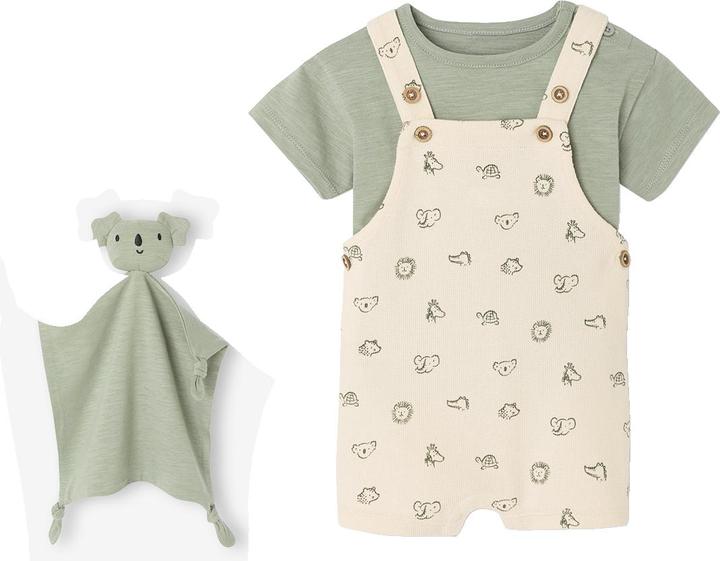 Produktbild Vertbaudet Baby Geschenk-Set: T-Shirt, Latzshorts & Schmusetuch (92)