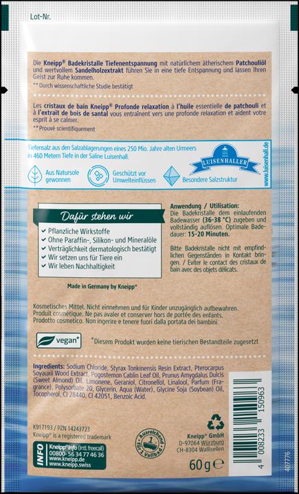 Actual product image Kneipp Deep relaxation (Bath salts)