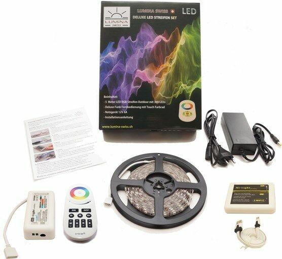 Image du produit Lumina Swiss Kit de bande LED Multicolor+ (RVBWW) 2m Premium Indoor Smartphone (RGBW, 200 cm, Intérieur)