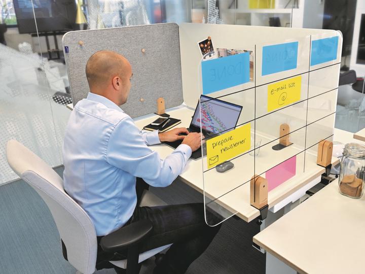 Produktbild Legamaster ELEMENTS Tischtrennwand Klammern