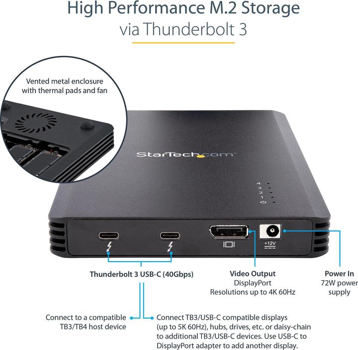 Actual product image StarTech 4 Bay NVMe Enclosure (M.2 2280)