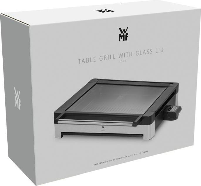 Produktbild WMF Lono Tischgrill gerippt mit Glasdeckel