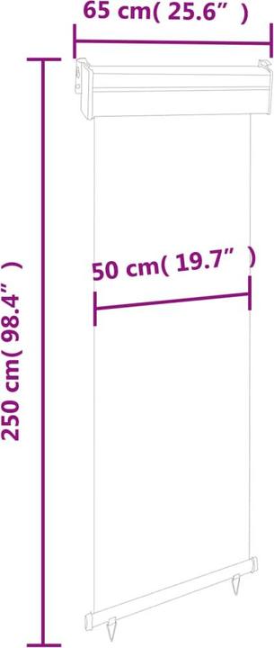Produktbild VidaXL Seitenmarkise (0.60 m)