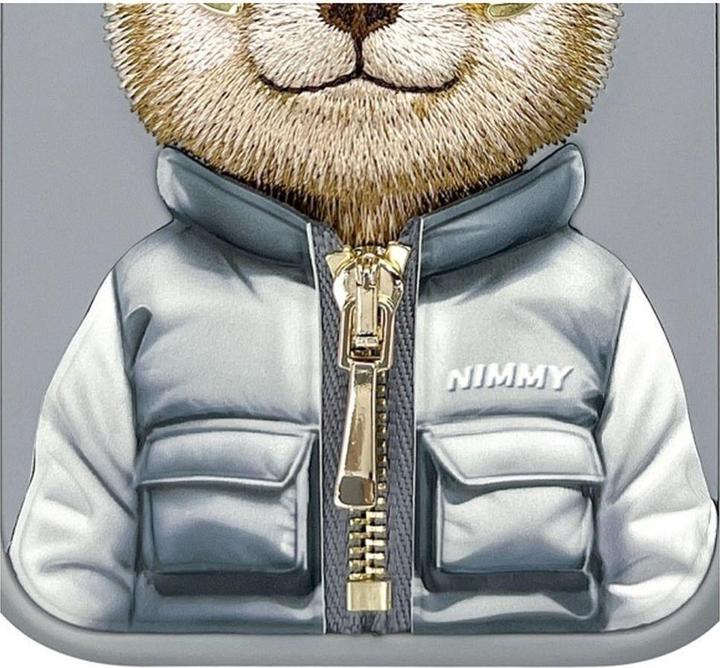 Immagine prodotto Nimmy case iPhone 15 Pro Max 6.7" gray Cool&Cute 2.0 Bear (Apple iPhone 15 Pro Max)