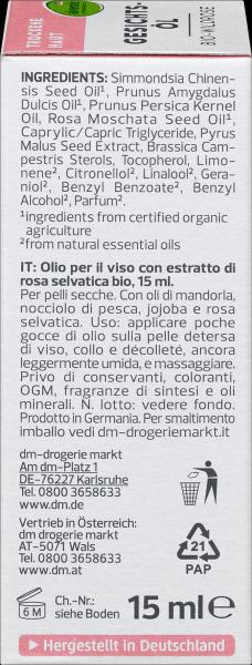 Immagine prodotto dm alverde Olio viso biologico alla rosa selvatica (15 ml, Olio viso)