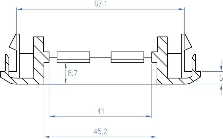 Image du produit Delock Support de module Easy 45 pour canal de montage d'appareils 130 x 80 mm (13 cm)