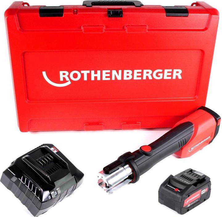 Rothenberger ROMAX 4000 Akku Pressmaschine 18V + 1x Akku 8,0Ah + Ladegerät + Koffer