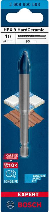 Actual product image Bosch Professional Zubehör EXPERT HEX-9 HardCeramic drill bit, 10 x 90 mm (10 millimetres)