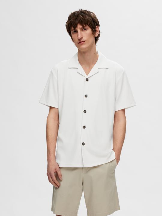 Actual product image Selected Homme Ribbed cuban collar short sleeve shirt (L)
