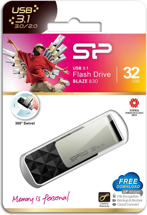 Actual product image Silicon Power Blaze B30 (32 GB, USB-A, USB 3.0)