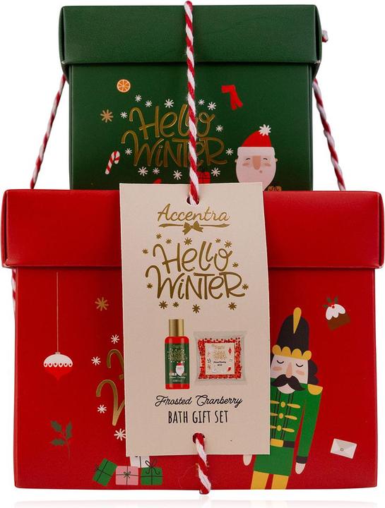Accentra Coffret cadeau HELLO WINTER dans des boîtes cadeaux empilées (Set soin capillaire)
